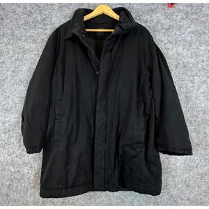 Boss Hugo Boss Jacket Mens Black Long Sleeve Pockets Winter Full Zip Snap Front